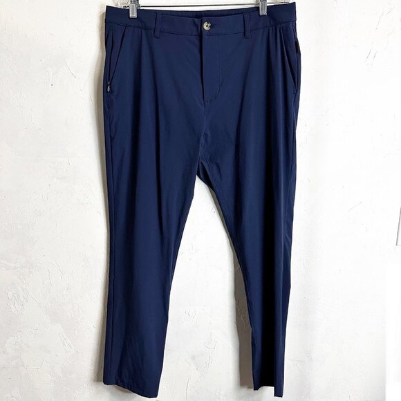 Rhone Commuter Pants Men's Size 35x27 Blue Performance Golf Travel City Modern